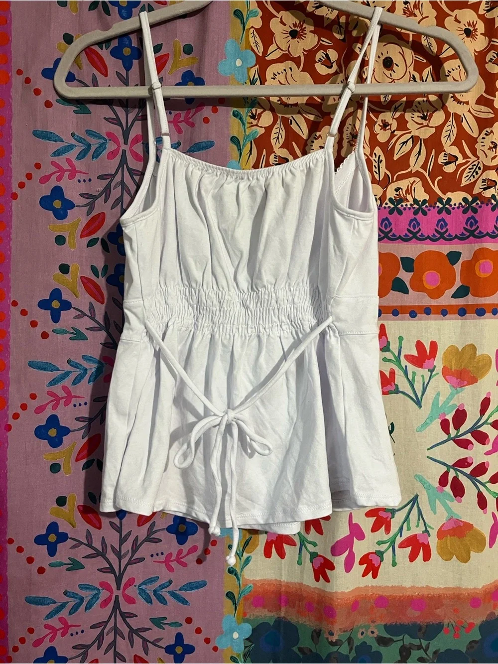 Frankee & Skylarr White Lace-Trim Button-Front Camisole Tank Size Juniors Small - Picture 6 of 10